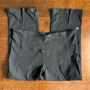 Lululemon Black Split Hem Crop Legging Capris Size 8
